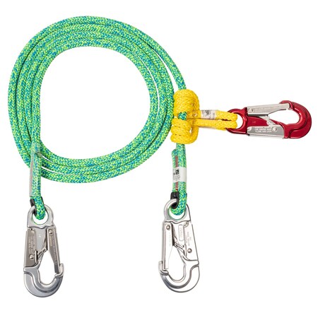 Notch Equipment Grizzly Spliced 2 in 1 Lanyard Lightning Green 12 ft. 33409